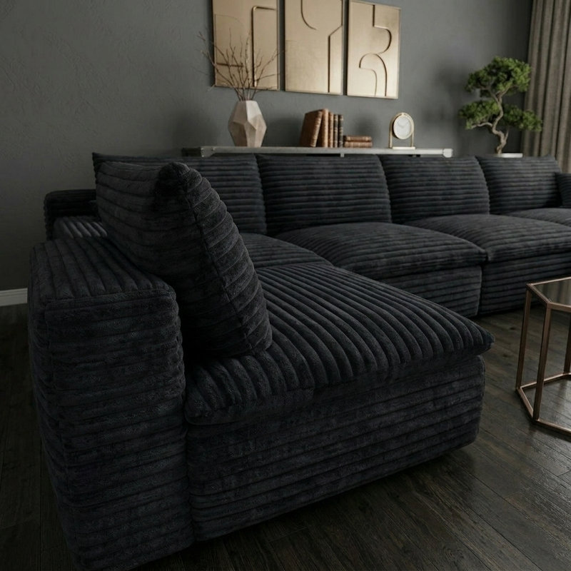 Canapé modulaire 135 po Cloud Couch, Black