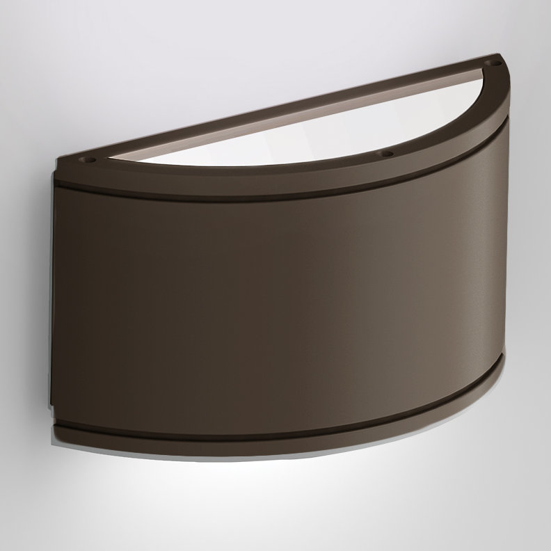 Plafonnier encastré d’extérieur 1 ampoule tubulaire, Bronze