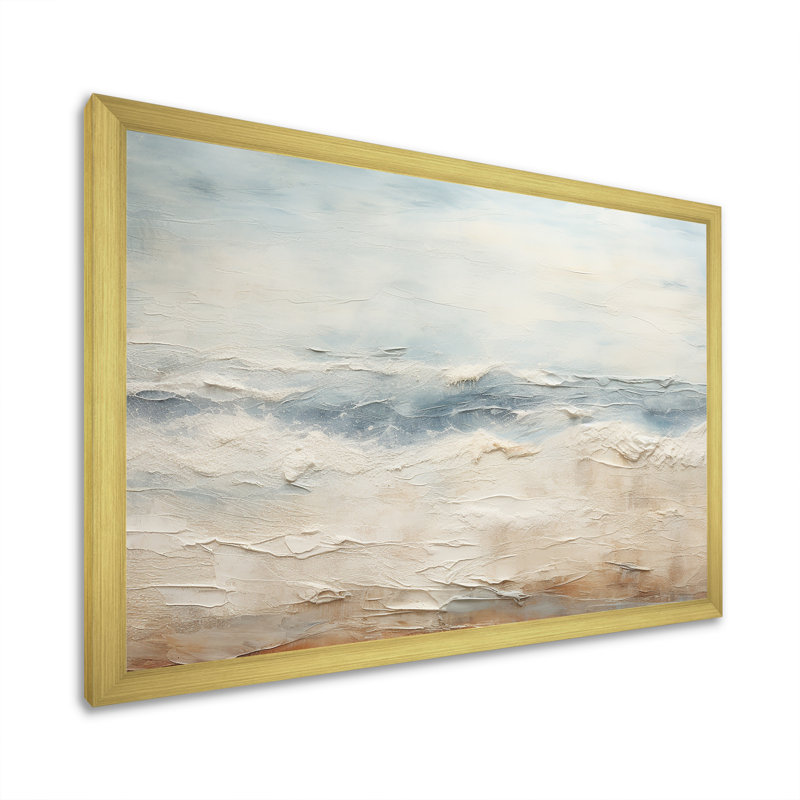 «Rasch - Coastal Ocean», reproduction d'art sur toile encadrée, Cadre doré simple, H 30 po x l 40 po x P 1,5 po