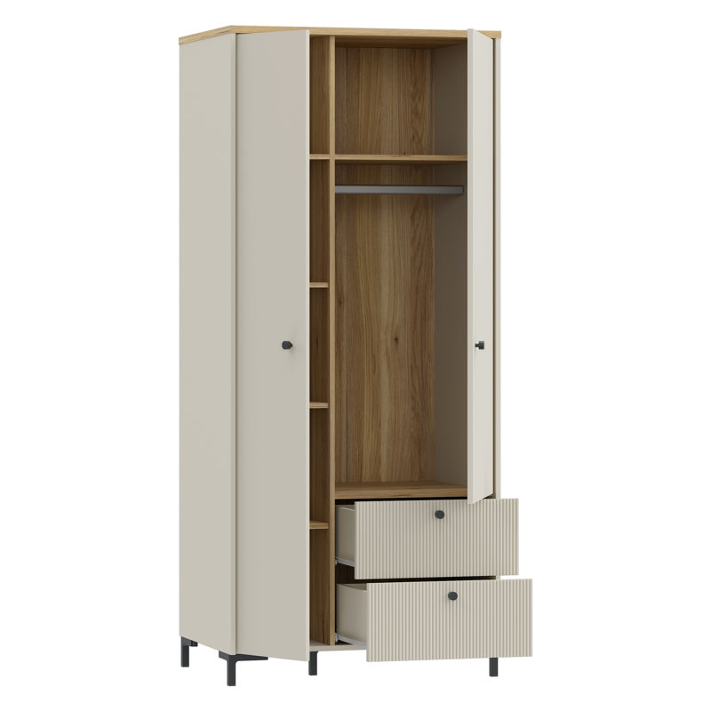 2 Door Manufactured Wood Wardrobe