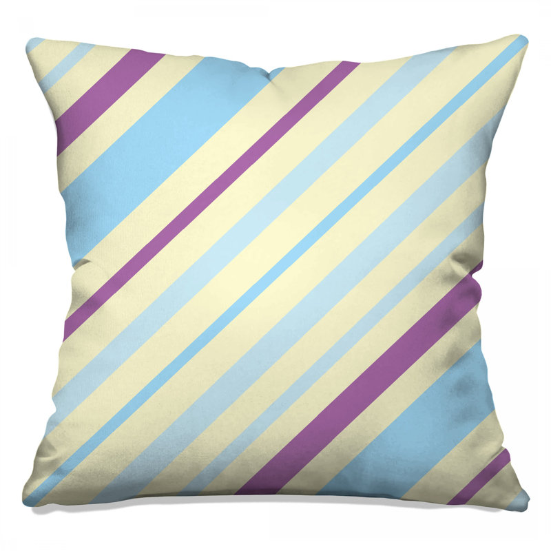 Coussins Diagonal Pastel Stripes, 14 X 14 pouces