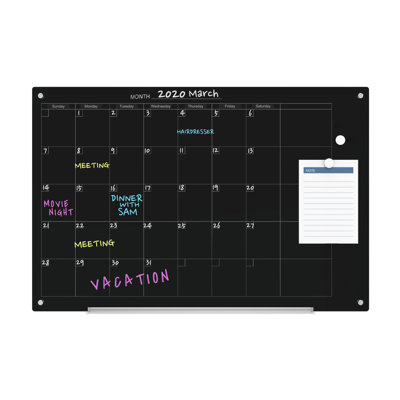 Audio-Visual Direct Magnetic Calendar Glass Board