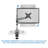 Mount-It Full Motion Adjustable Single Computer Monitor Desk Clamp Mount | Fits Up to 32" | Silver