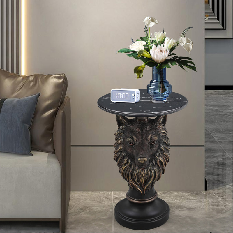 Table d'appoint tête de loup