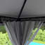 10 pi. L 10 pi. D Pavillon de jardin en acier avec double toit-114358763-114358776