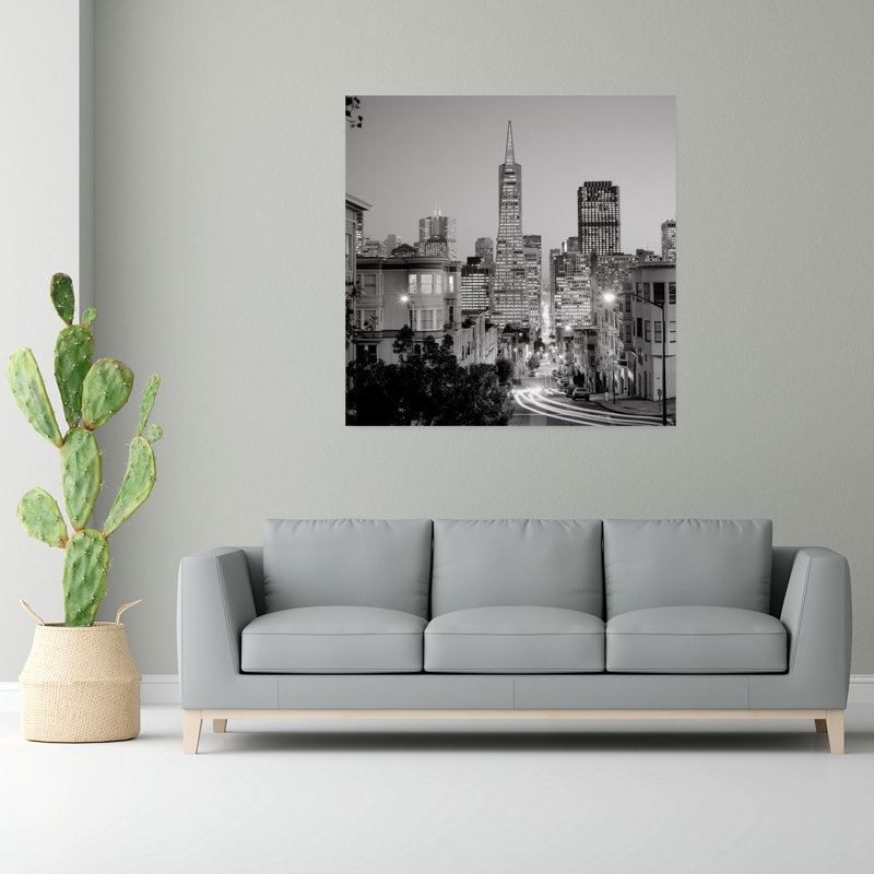 San Francisco Skyline 1, art contemporain, H 48 po x l 48 po