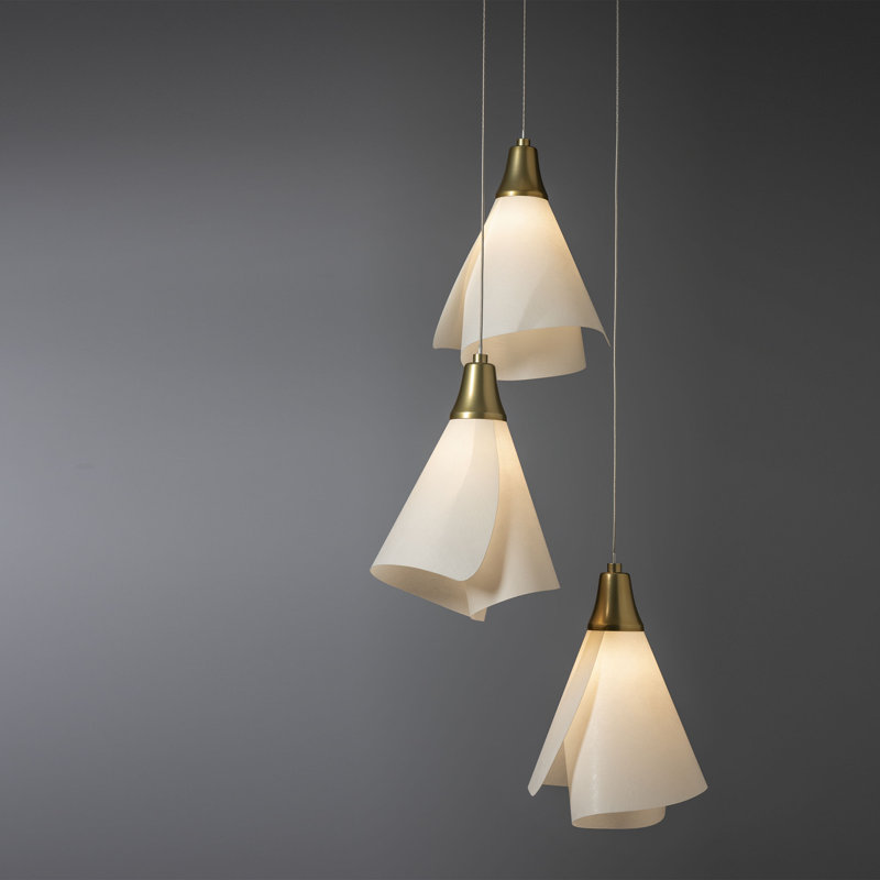 Mobius 5 - Light Cluster Pendant, 130", Modern Brass, 5