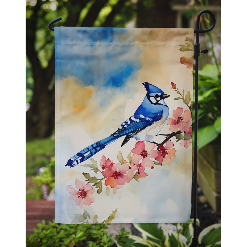Drapeau de jardin bleu Jay_DAC3187