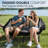 Double Camping Chair Loveseat - 2 Person Oversized Camping Couch for Adults Padded Heavy Duty Outdoor Lawn Beach Portable Folding Chairs with Cup Holders and Carry Bag Support 600lbs
