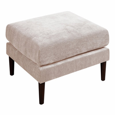Magnifique repose-pieds rose en tissu Morgan