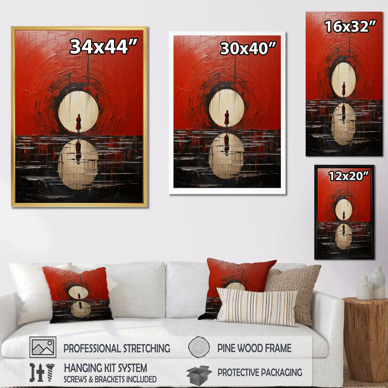 " Bowling Crimson Strike ", Gold Floater Framed, 32" H x 16" W