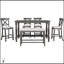 Ensemble de salle à manger 6 pièces à hauteur de comptoir avec table, tablette, 4 chaises et banc pour une salle à manger élégante-1460633511-1460633510-1460633509