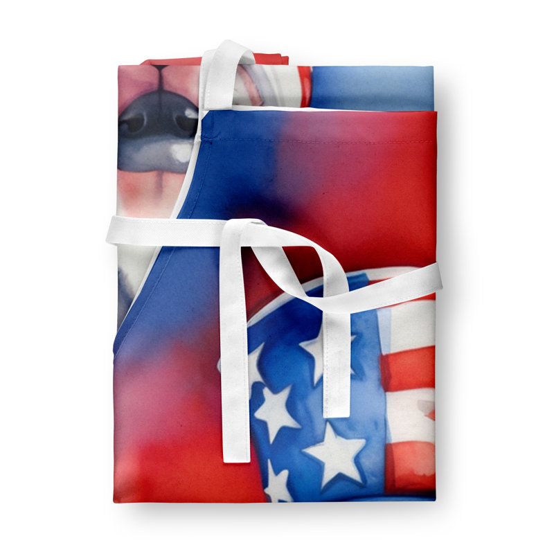 Patriotic American Apron, English Bull Terrier