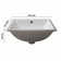 18.5"X13.5" White Ceramic Rectangular Undermount Bathroom Sink With Overflow