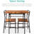 3-Piece Modern Dining Set, Space Saving Din...
