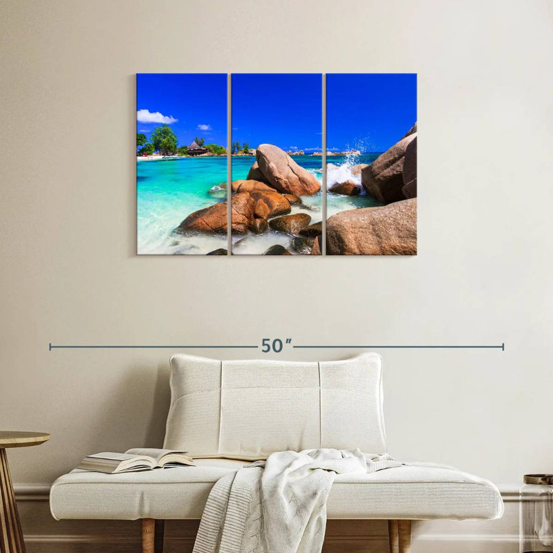 Gillard Seychelles, île tropicale, H 24 po x l 38 po