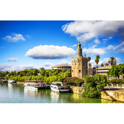 Torre Del Oro In Seville by MarquesPhotography - Wrapped Canvas Print