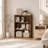 Adjustable Wooden Standard 3-Tier Bookcase-89479159-74708111