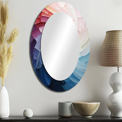 Arc-en-ciel coloré de simplicité - Miroir mural ovale traditionnel