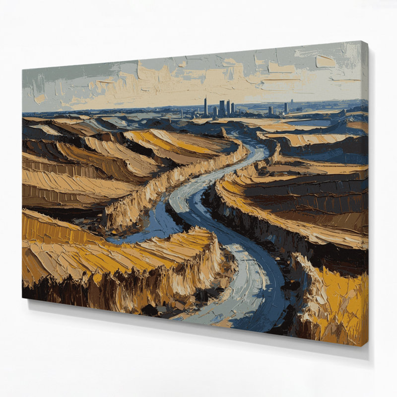 Art mural sur toile USA State Ohio, 11" H x 14" W