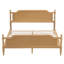 Structure de lit en rotin de style traditionnel, aucun sommier nécessaire, noyer antique-1332881481