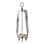 Lanterne ouverte en aluminium 8,5 po x 8,5 po x 23 po argent / or
