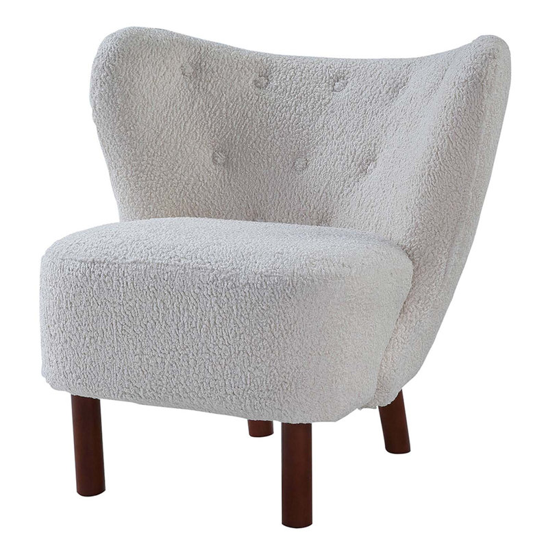 Chaise d'appoint Zusud, sherpa blanc Teddy