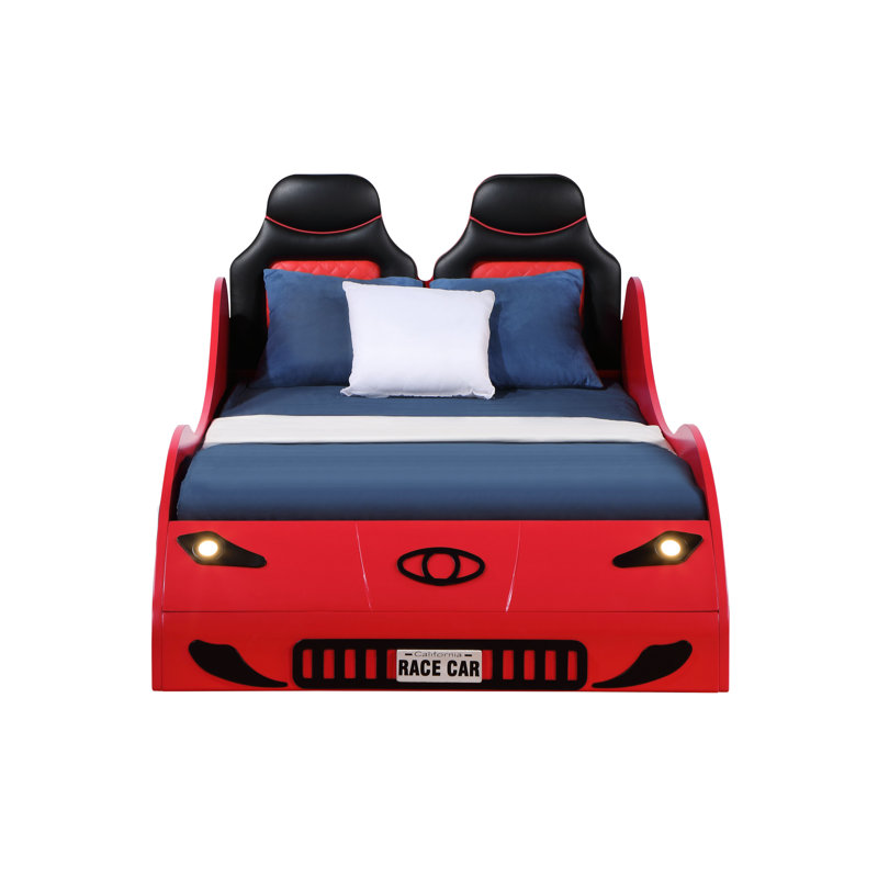 Lit voiture simple avec DEL Colen, Rouge