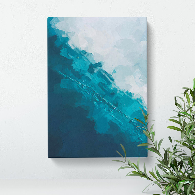 Ocean Droplets Abstract - Wrapped Canvas Painting, 50cm H x 35cm W x 3cm D