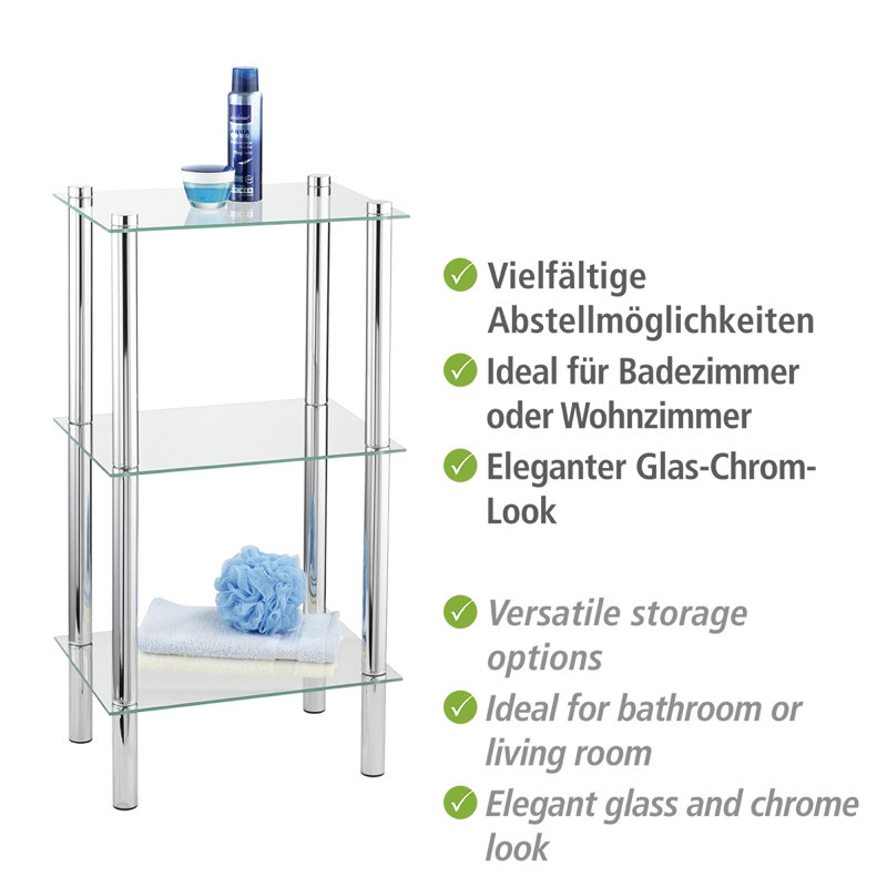 Yago Glass Freestanding Bathroom Shelves