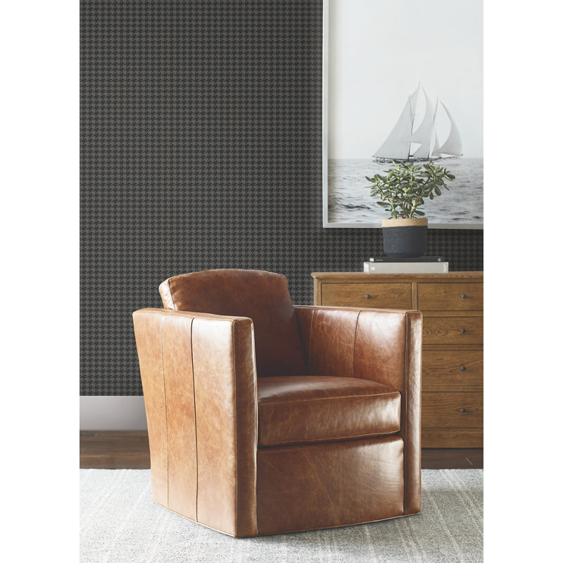 Watson Black Houndstooth Wallpaper, Black