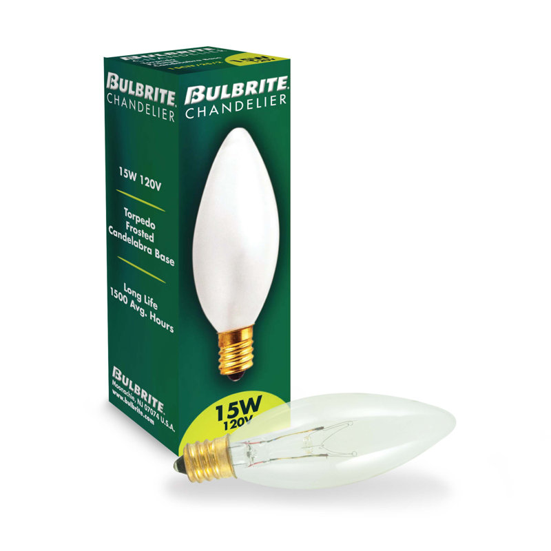 15 Watt, C11 Incandescent Dimmable Light Bulb