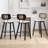 26" Modern Upholstered Low Back Rattan Wood Counter Height Stool-96885272-82747935