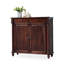 Banc de rangement pour chaussures en bois massif noyer foncé