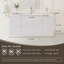 Meuble-lavabo mural simple 48 po avec plateau en résine intégré, 2 armoires, 2 tiroirs à fermeture en douceur et assemblage complet-88594117-88594111