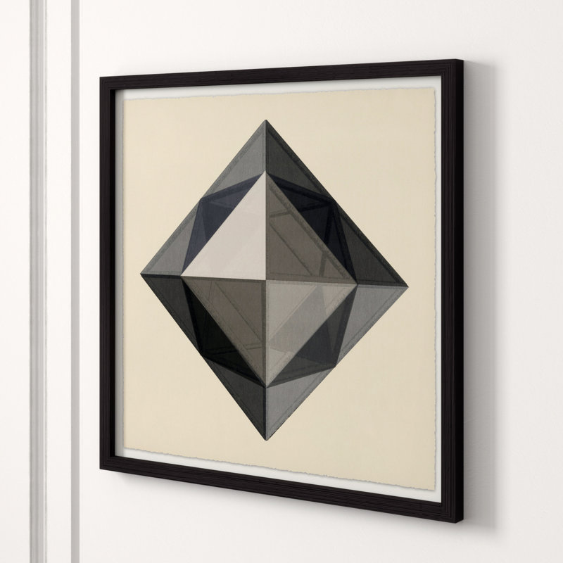 Translucent Form 2' Framed Graphic Art Print on Glass