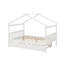 Lit double en bois avec lit gigogne-1158639694