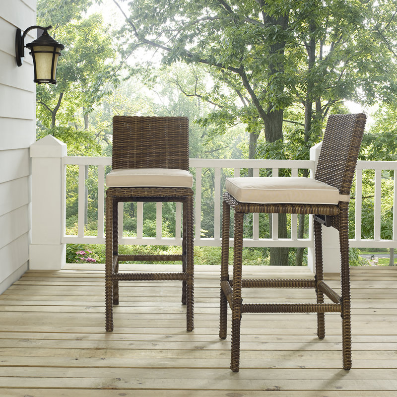 Tabouret de bar avec coussin Pranav, Sable