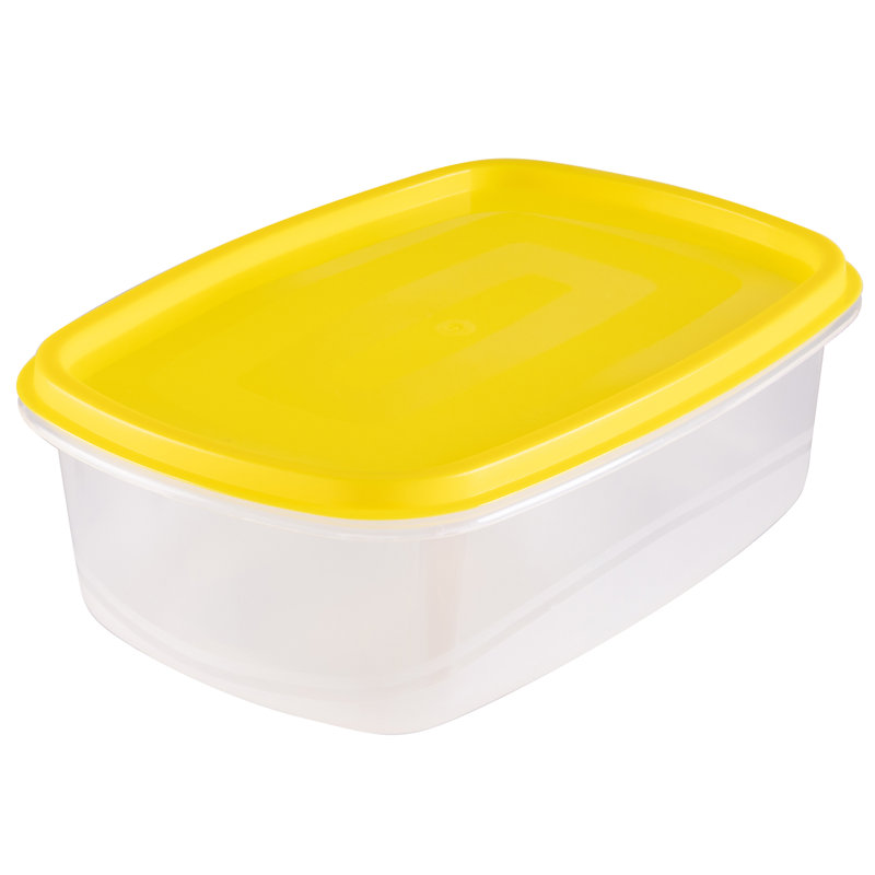 Rainbow Lid Clear Plastic Food Storage Container Set, 14 Pieces