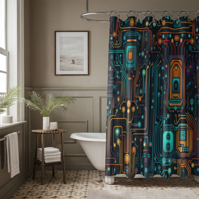 Digital Blueprint - Rideau de douche Premium