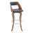 Brookson Swivel Counter or Bar Height Bar Stool with Open Back in Faux Leather, and Walnut Wood-197712808-197712809