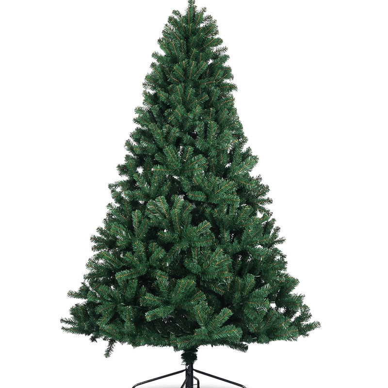 Épinette de Noël artificielle 6 pi, naturel, 1000 pointes de branches, support en métal pliable, apparence de sapin délicat