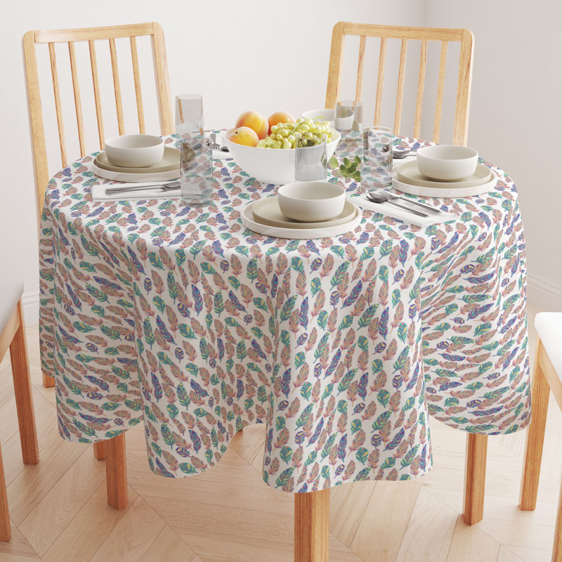 Round Cotton Twill Tablecloth