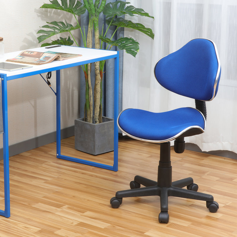 Aldous 360° Swivel Writing Office Task Chair with Mesh Back and Adjustable Height, Blue