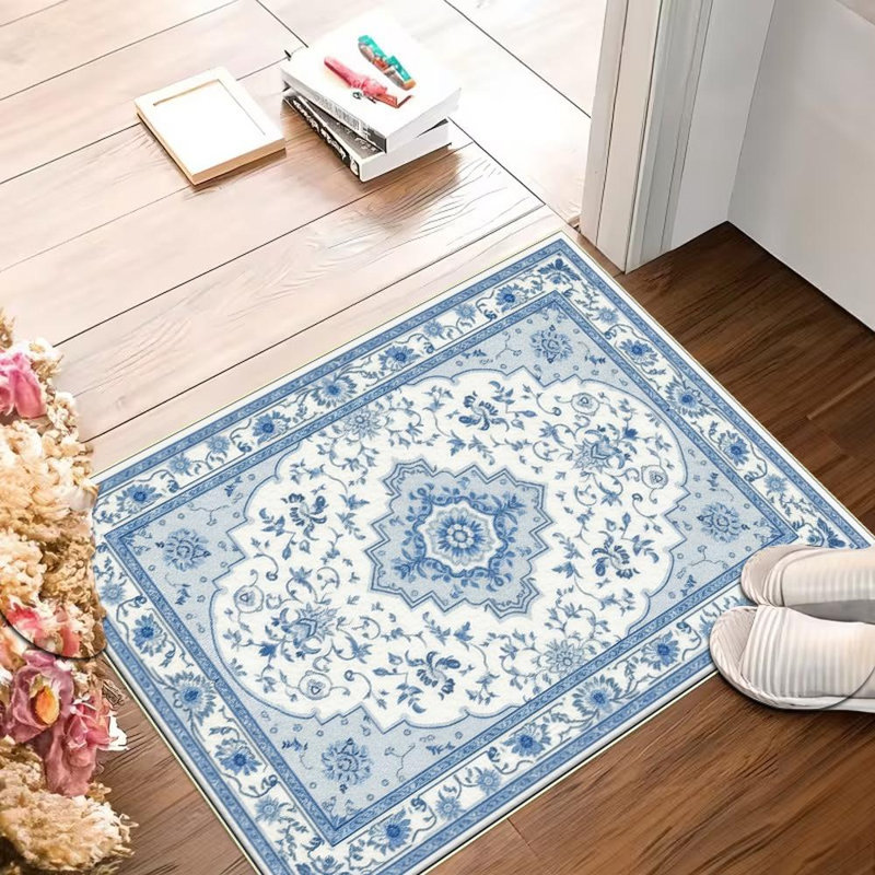 Floral Patterned Area Rug, Soft And Lightweight, Suitable For All Seasons, Easy To Maintain And Easy To Clean, Machine Washable Carpet Floor Mat, Suitable For Living Room, Bedroom, Dining Room, Balcony, Office, Room Decor, Home Decor, Outdoor Decor