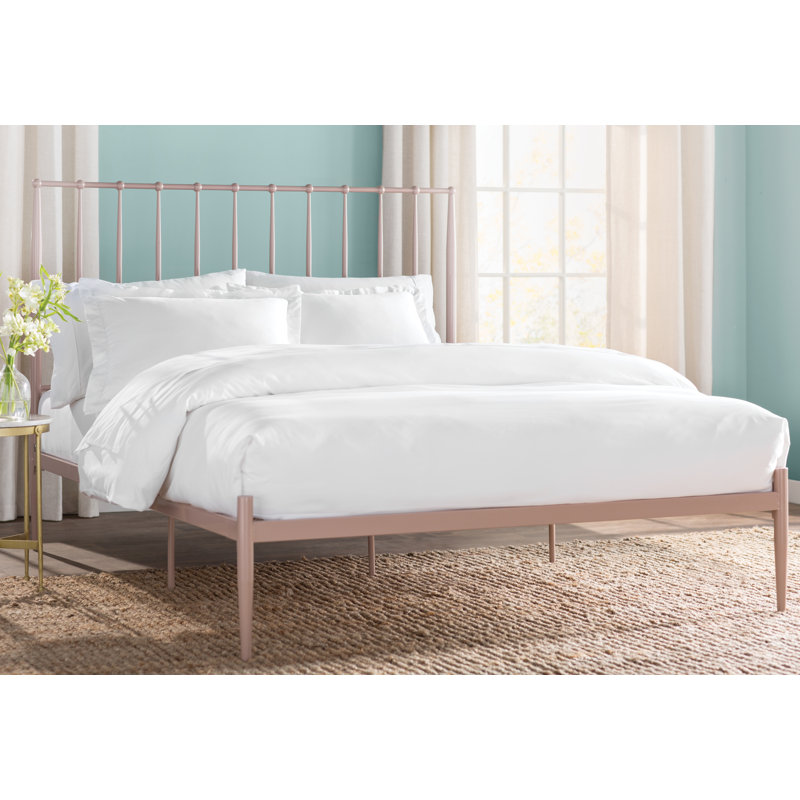 Nessa Metal Bed, Double (4'6), Pen Medallion Yellow Blue