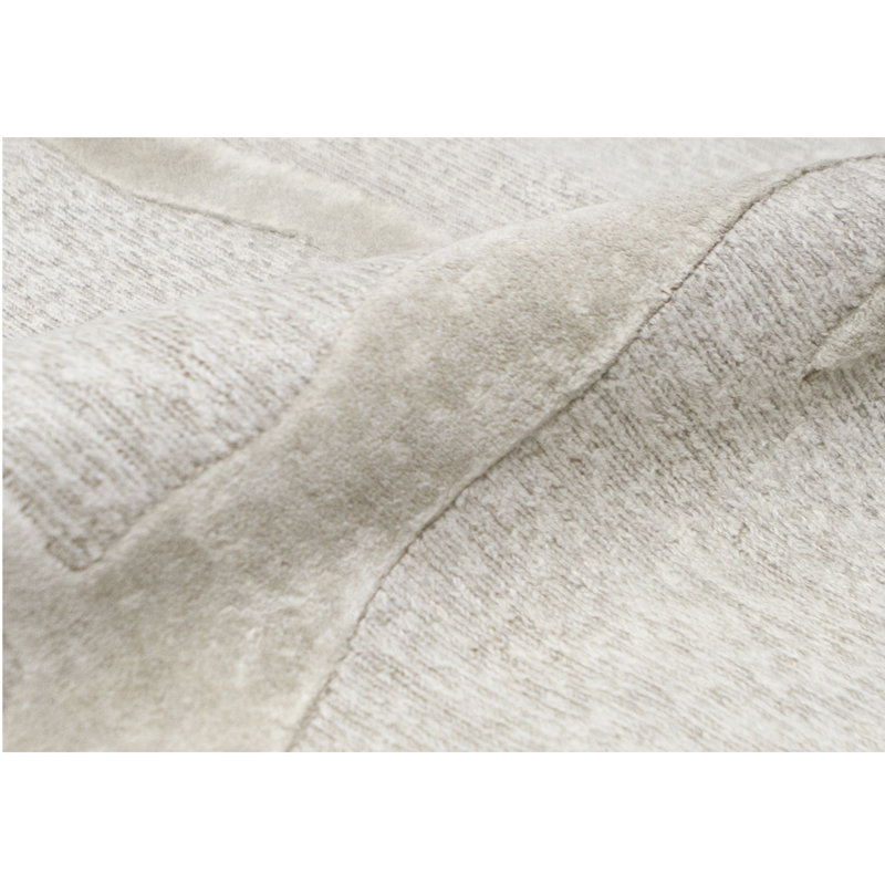 Cotton Abstract Area Rug in Beige