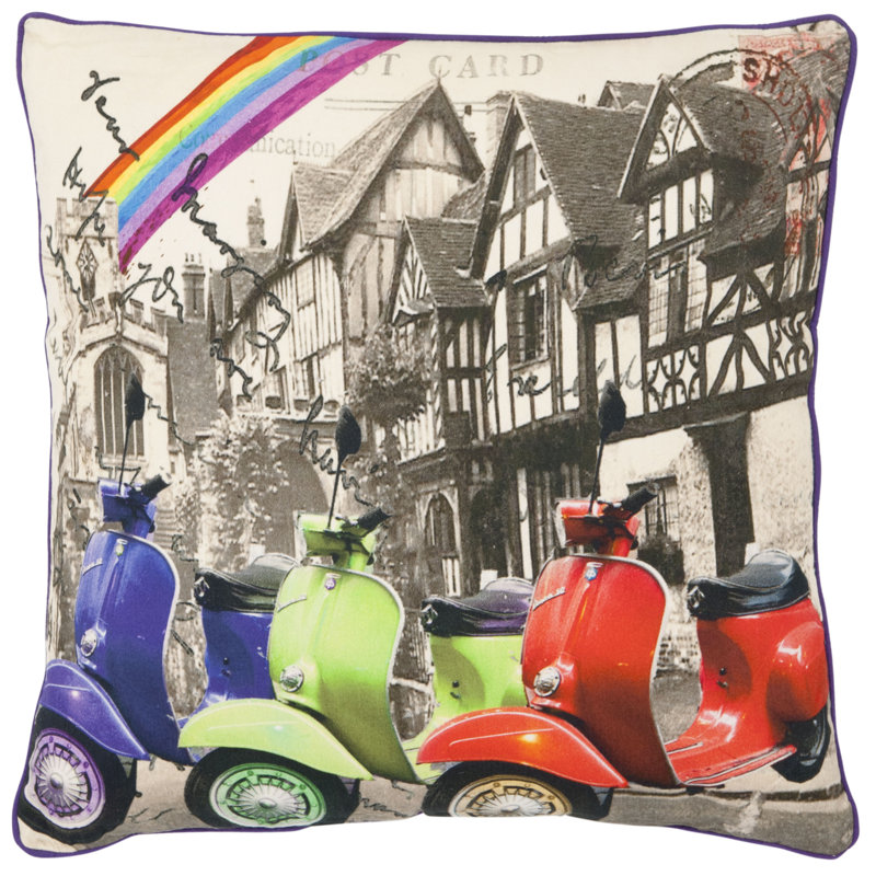 Vienna Multi-Color Embroidered Cotton Throw Pillow Set