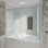 52–56″ W x 58″ H Sliding Semi-Frameless Tub Door, Chrome Finish with Clear Glass