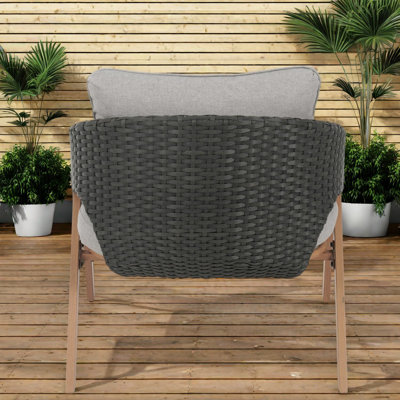 Ensemble de sofas de patio modernes, chaises en métal et en rotin pour recevoir à la maison